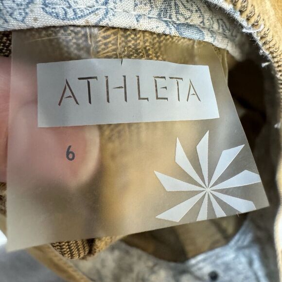 Athleta Corduroy Ridge Mini Skirt Womens Size 6 Brown Khaki Y2k - Picture 5 of 9